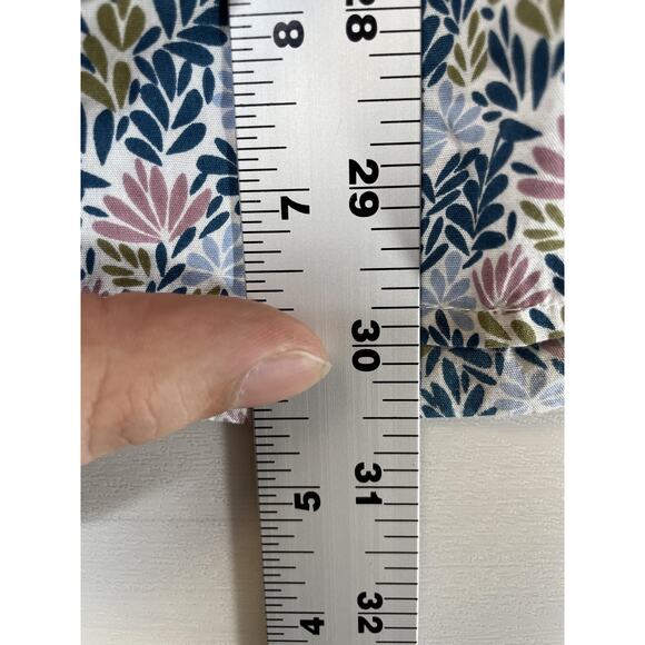 Thread & Cloth Shirt Mens XL Teal Floral Print 100% Cotton Short Sleeve Casual - Picture 4 of 10